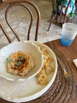 Chickpea Hummuss  at BIO at Xcaret Mexico in Playa Del Carmen