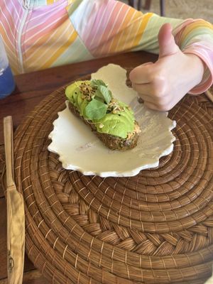 Avocado toast   at BIO at Xcaret Mexico in Playa Del Carmen