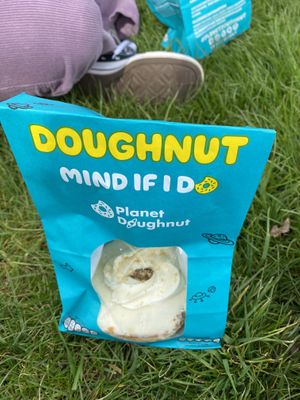 Mango vegan doughnut  at Planet Donut  in Lichfield