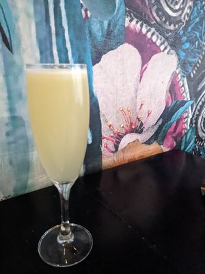Pisco sour at Vegan Street Bar - Yasai Bar in Santiago