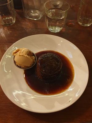 Vegan Sticky Toffee Pudding at The Lost Boy in Farnham