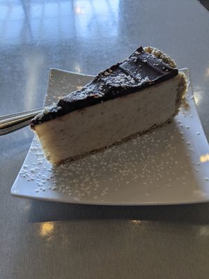 Peppermint Patty Cheesecake at Lotus Leaf Cafe in Wichita