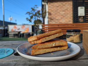 Vegan jaffle at BAKED Gluten Free in Moonah