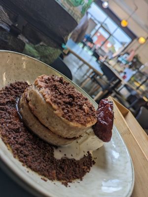 Hot cakes at BAKED Gluten Free in Moonah