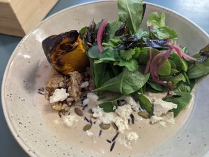 Deliciously pumpkin dish at BAKED Gluten Free in Moonah