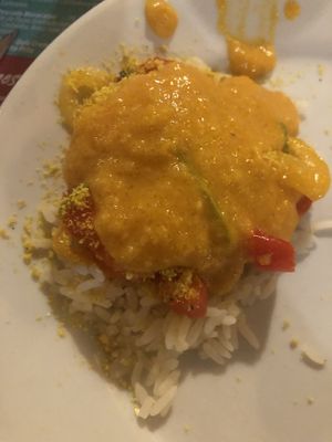 Moqueca de banana da terra (I put it on my plate like this)   at Barcaxeira Porto de Galinhas in Ipojuca