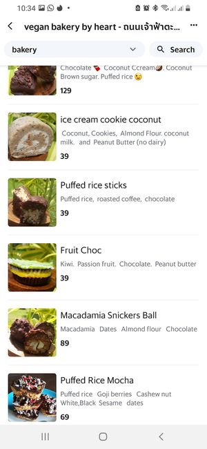 Many options, all vegan at Vegan Bakery By Heart in Phuket