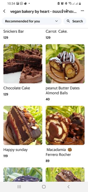 Rich cakes and snacks at Vegan Bakery By Heart in Phuket