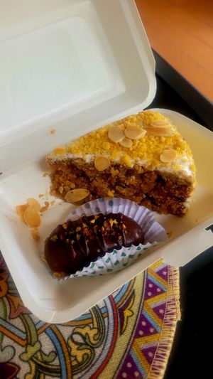 Carrot cake & Pistachio chocolate treat 😋 at Vegan Bakery By Heart in Phuket