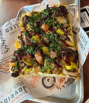 Vegan Smokin Hot Mother Clucker- *BEST VEGAN PIZZA IN SF*   at Joyride Pizza in San Francisco