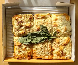 Vegan cheese   at Joyride Pizza in San Francisco