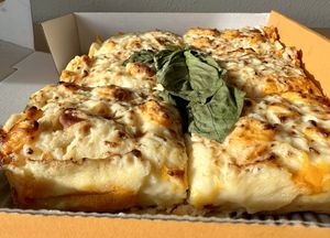 Vegan cheesee  at Joyride Pizza in San Francisco