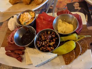 A VEGAN charcuterie board??!!!!! at Fiction Kitchen in Raleigh