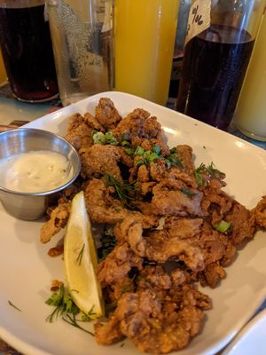 These fried mushrooms... AMAZING! at Fiction Kitchen in Raleigh