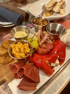 Vegan charcuterie board  at Fiction Kitchen in Raleigh