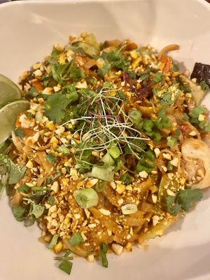 Peanut noodle bowl  at Fiction Kitchen in Raleigh