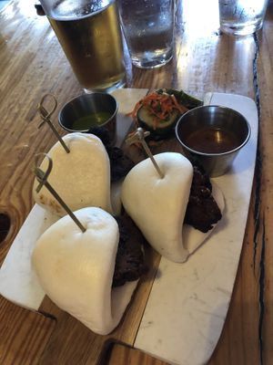 Bao with house-made seitan  at Fiction Kitchen in Raleigh