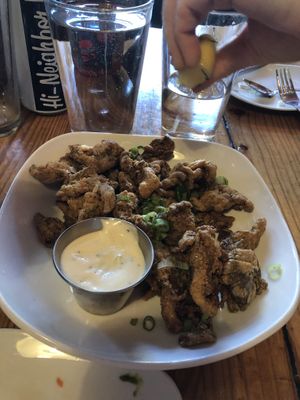 Cornmeal fried mushrooms  at Fiction Kitchen in Raleigh