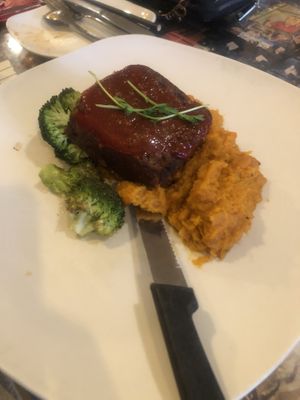 Meatloaf and Sweet Potatoes  at Fiction Kitchen in Raleigh