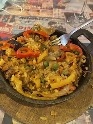 Vegan paella special  at Fiction Kitchen in Raleigh