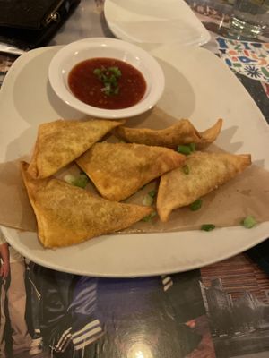 Lion’s Maine mushroom Rangoon   at Fiction Kitchen in Raleigh