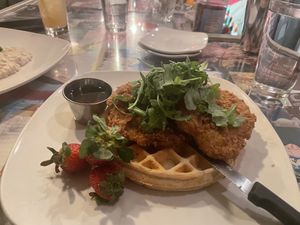 Chik’n and waffle  at Fiction Kitchen in Raleigh
