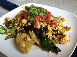 Breakfast/brunch nachos at Fiction Kitchen in Raleigh