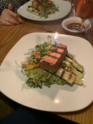 Risotto with tofu  at Fiction Kitchen in Raleigh