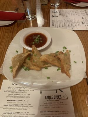 Rangoons  at Fiction Kitchen in Raleigh
