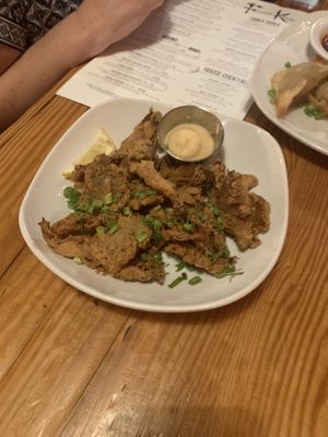 Fried mushrooms   at Fiction Kitchen in Raleigh