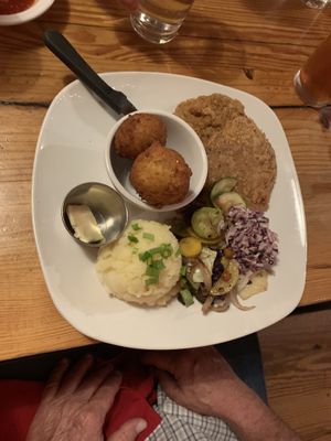 Fried chicken southern plate  at Fiction Kitchen in Raleigh