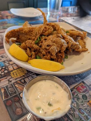 Cornmeal crusted fried oyster mushrooms at Fiction Kitchen in Raleigh