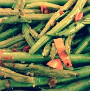 Special haricots vert appetizer at Fiction Kitchen in Raleigh