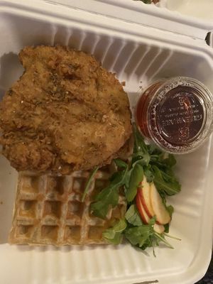 Chickn & waffles  at Fiction Kitchen in Raleigh