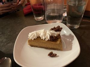 Pumpkin pie cheesecake   at Fiction Kitchen in Raleigh