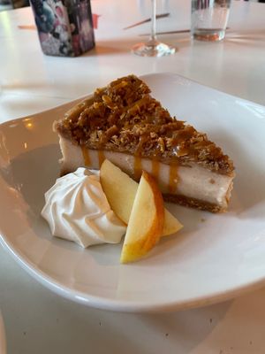 Apple streusel cheesecake at Fiction Kitchen in Raleigh