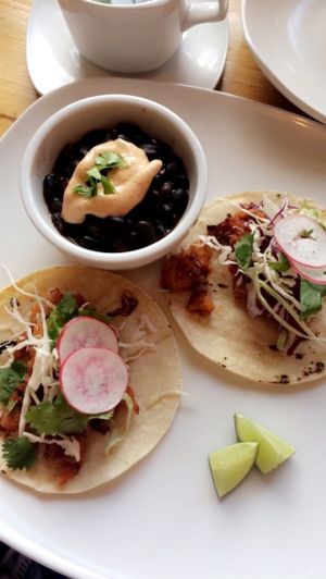 Tinga Tacos with Bulgogi Seitan at Fiction Kitchen in Raleigh