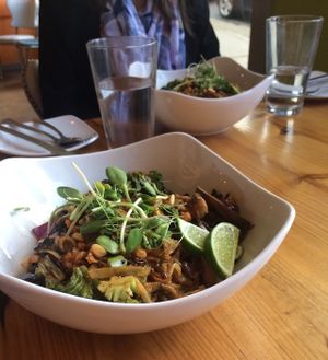 N.C Peanut Noodle Bowl at Fiction Kitchen in Raleigh