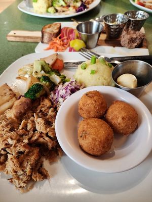 Bbq plate,  kinda bland at Fiction Kitchen in Raleigh