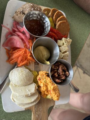 Charcuterie board - the tempeh pate is newer compared to the board at old location. We liked it    at Fiction Kitchen in Raleigh