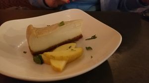 lemon vanilla cheesecake  at Fiction Kitchen in Raleigh
