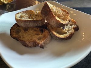 Crostini that came with the Vegan Charcuterie Board at Fiction Kitchen in Raleigh