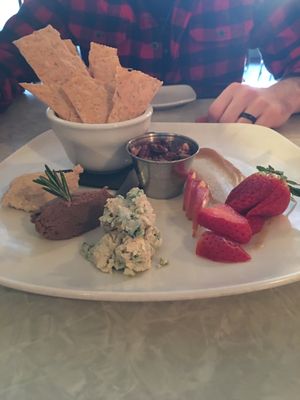 Cheese platter with vegan options at Fiction Kitchen in Raleigh