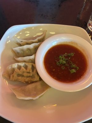 Vegan pot stickers  at Fiction Kitchen in Raleigh