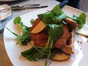 CRISPY FRIED â€œCHICKENâ€ AND WAFFLES at Fiction Kitchen in Raleigh