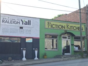 Outside  at Fiction Kitchen in Raleigh