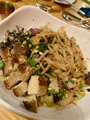 Thai peanut bowl at Fiction Kitchen in Raleigh