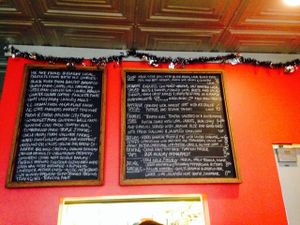 Specials board
 at Fiction Kitchen in Raleigh