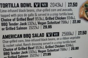 Menu jan 22 at Hog's Breath Cafe in Port Macquarie