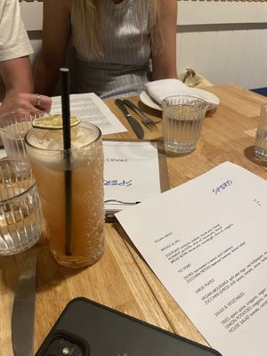 Paloma cocktail  at Spero Greek Street in Mooloolaba
